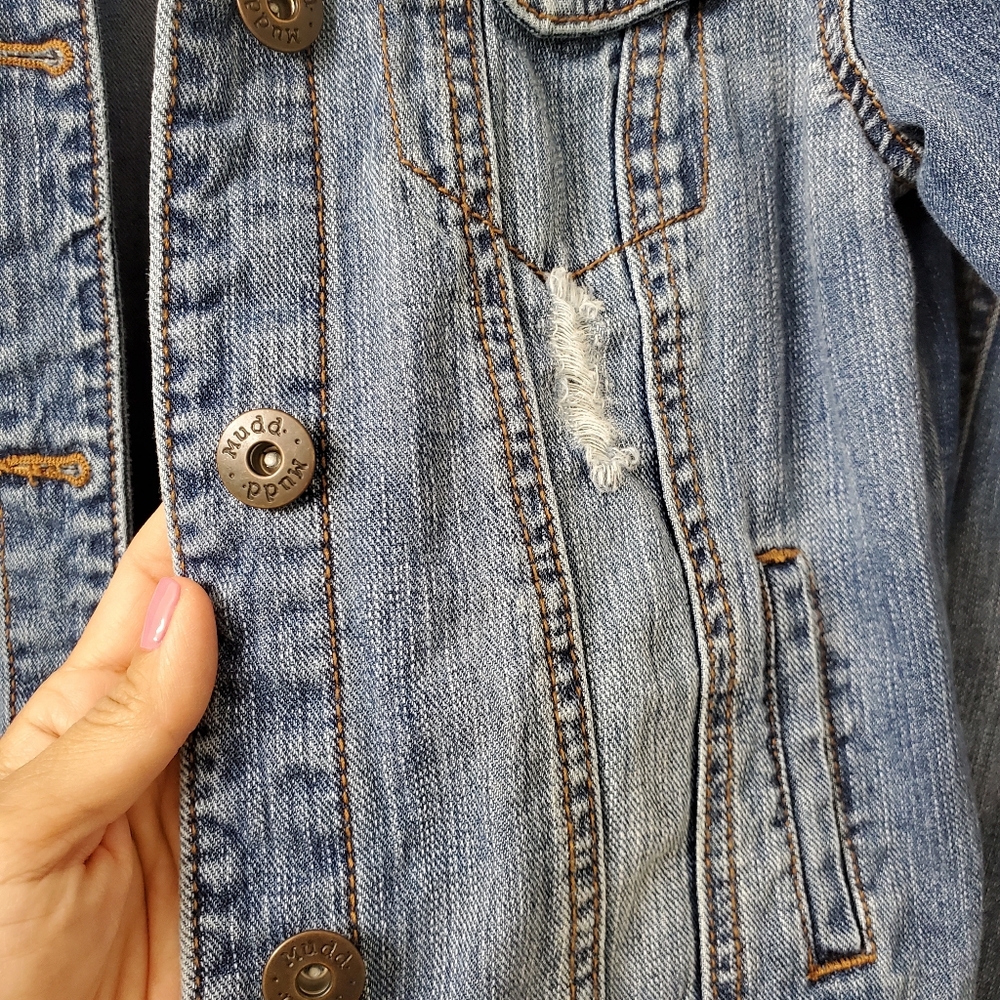 Mudd Y2K Women's Classic Demin Blue Jean Jacket Size Small - Picture 4 of 6